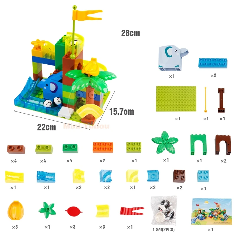54 168 шт. Marble Racing Run Jungle Adventure Track Building Blocks большой размер лабиринт мяч Строительные