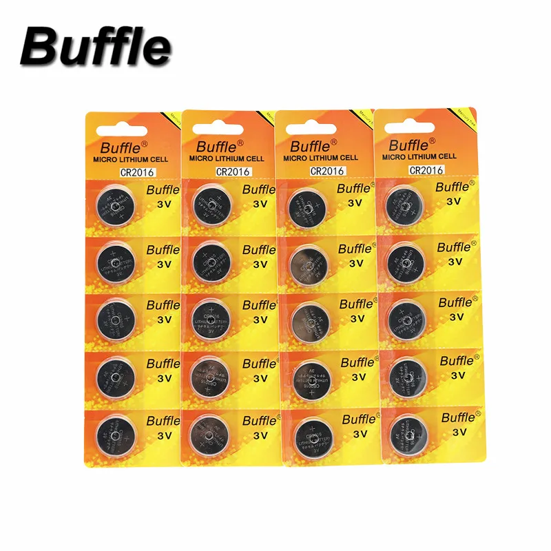 

Buffle 20PCS/lot 3V Lithium Coin Cells Button Battery CR2016 For Remote Control
