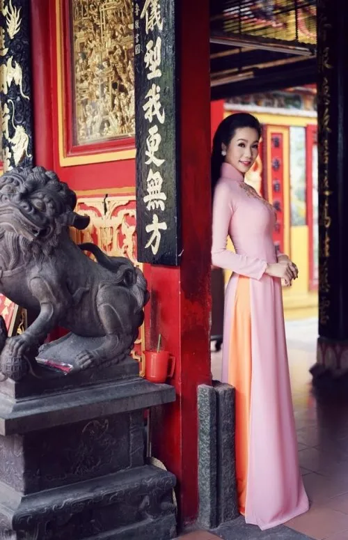 Aodai вьетнамская одежда cheongsam aodai вьетнамское платье вьетнамское традиционное платье cheongsam Современное женское aodai ao-dai розовое