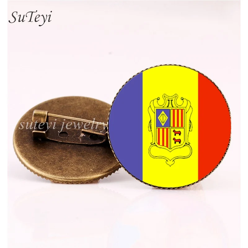 SUTEYI хит продаж Значки для значков в виде брошь булавка флага из стекла и