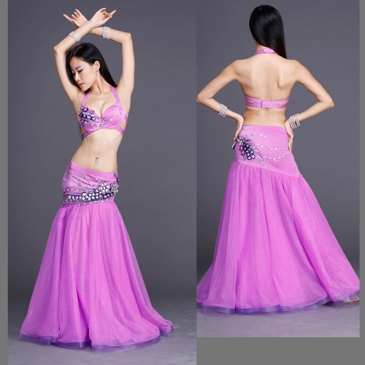 Костюм для восточных танцев Bellydance костюм живота с бюстгальтером поясом цепью