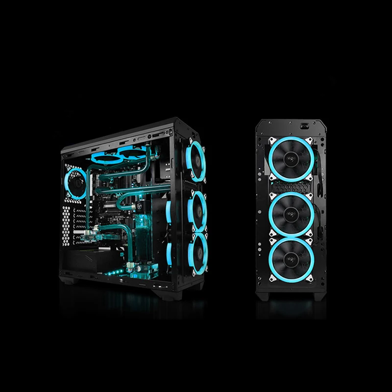 Горячий RGB Аврора охлаждающий вентилятор 120 мм 6Pin контроллер Светодиодная лента кольцо для компьютера кулер воды великолепный цвет регулируемый вентилятор радиатора
