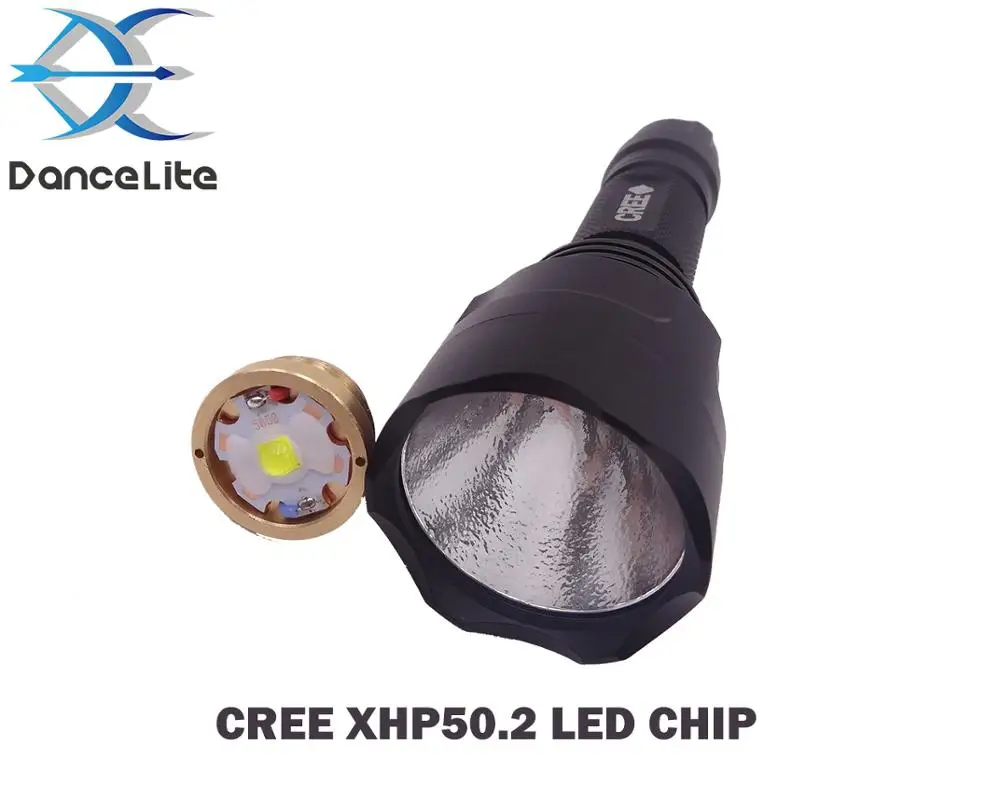 3 0 лм DanceLite C8 Upgrade 18650 в XHP50.2 светодиодный фонарик высокой мощности охотничий