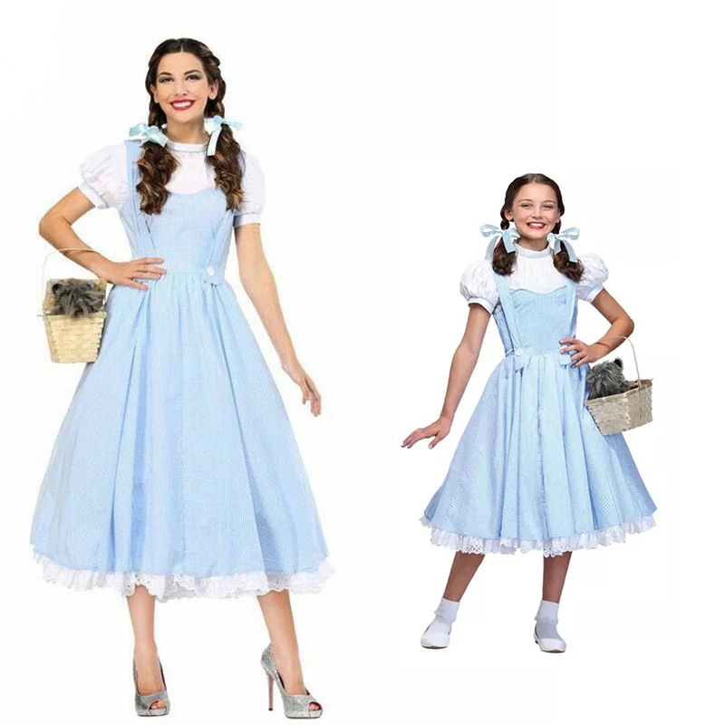 Film Le Magicien D'oz Dorothy Costume pour Fille et Femmes Dorothy Cosplay Dguisements Halloween Princesse Costumes Parti Robes