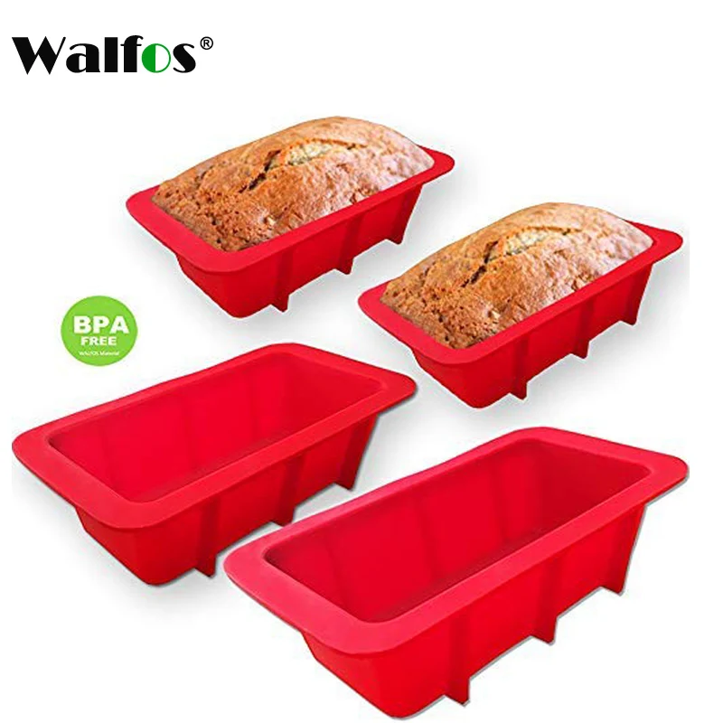 

WALFOS New Multi-Functional Mini Silicone Bread Loaf Cake Mold Non Stick Bakeware Baking Pan Oven Rectangle Mould