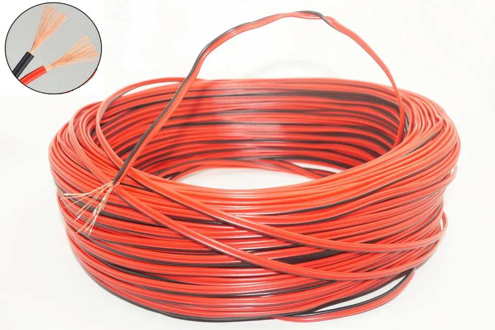 22AWG 0.3mm2 2 контактный провод удлинительного кабеля для одноцветный светодиодный