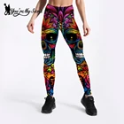 Ты мой секрет Новые летние леггинсы для фитнеса красочные тотем повседневные брюки готический череп с высокой талией, обтягивающие, S-3XL оптовая продажа