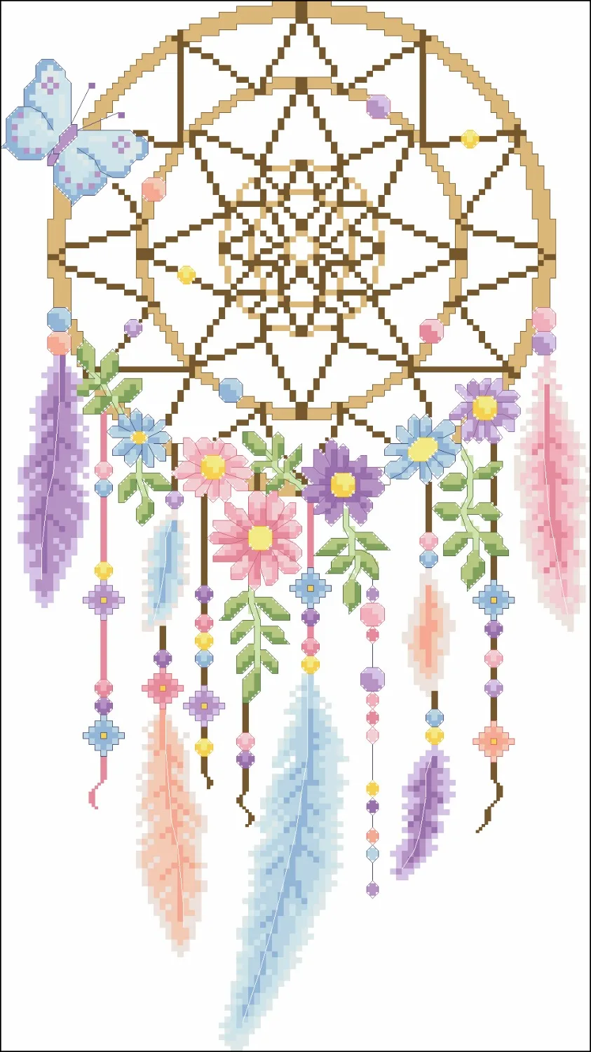 

Needlework 11CT 14CT Cross Stitch, DIY Count Cross Stitch, Embroidery Set, The dream net