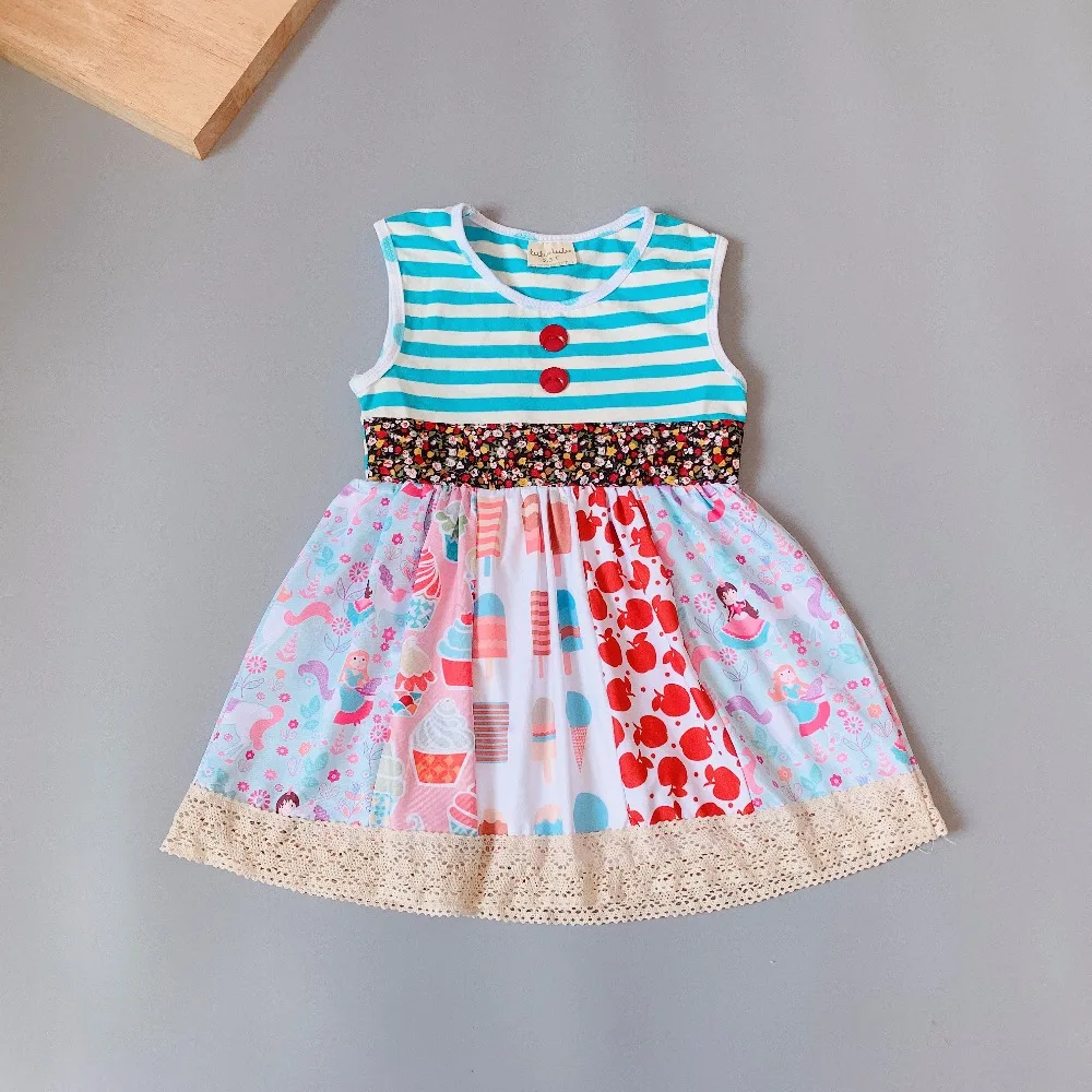 Striped singlet dress present of Baby Girls Dress Apparel Accessory | Детская одежда и обувь