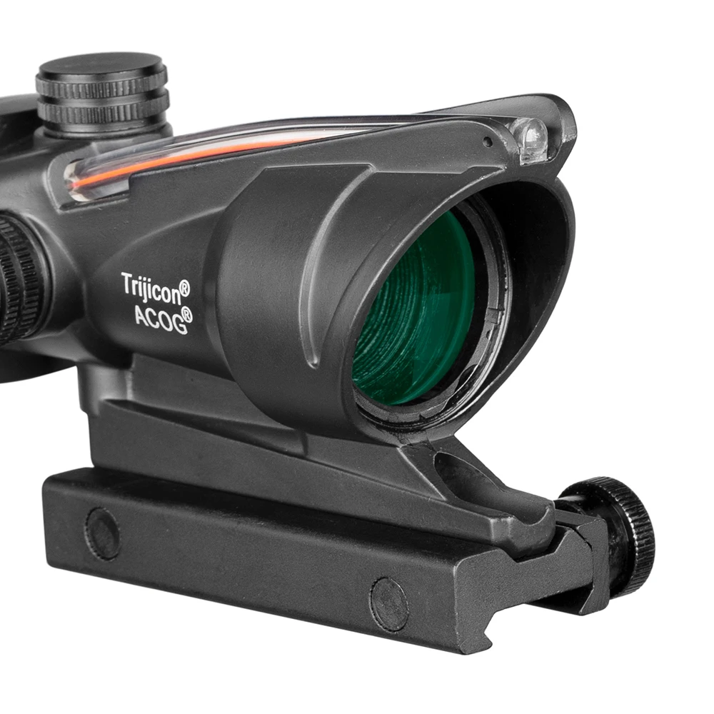 ACOG 4X32 охотничий прицел оптика из настоящего волокна красный зеленый с подсветкой шеврон стекло гравированное сетка тактический оптический прицел