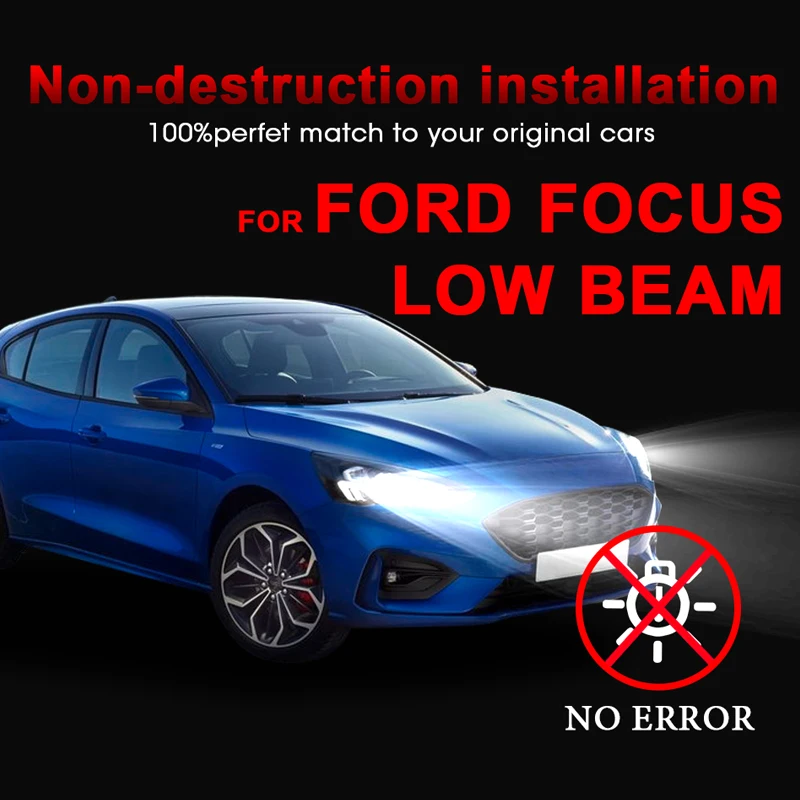 Для ford focus ближнего света 2 шт HLXG H7 светодиодный лампы фар автомобиля авто фары
