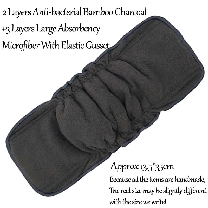 Бамбуковый уголь многоразовые вставки для подгузников бамбуковый хлопок пеньковая Ткань подгузник пеленальный коврик подгузник из микрофибры вкладыши моющиеся
