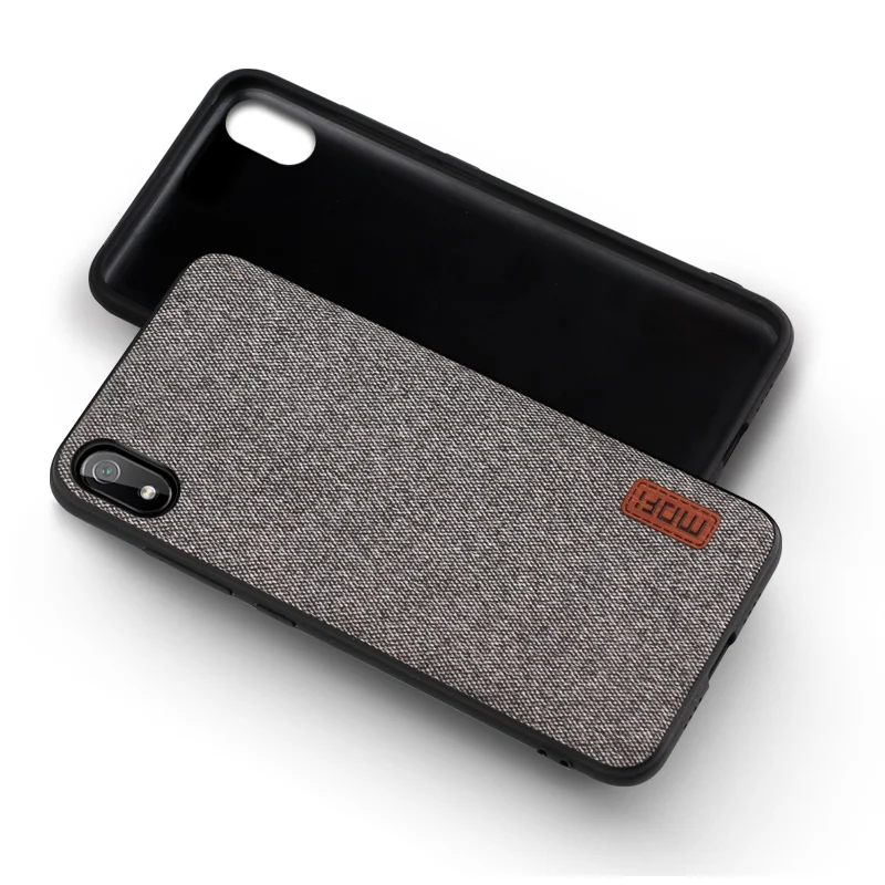 gray Для Xiaomi Redmi 7A чехол противоударный чехол MOFi Redmi 7A capas coque защитный хлопковый тканевый деловой чехол - Цвет: gray