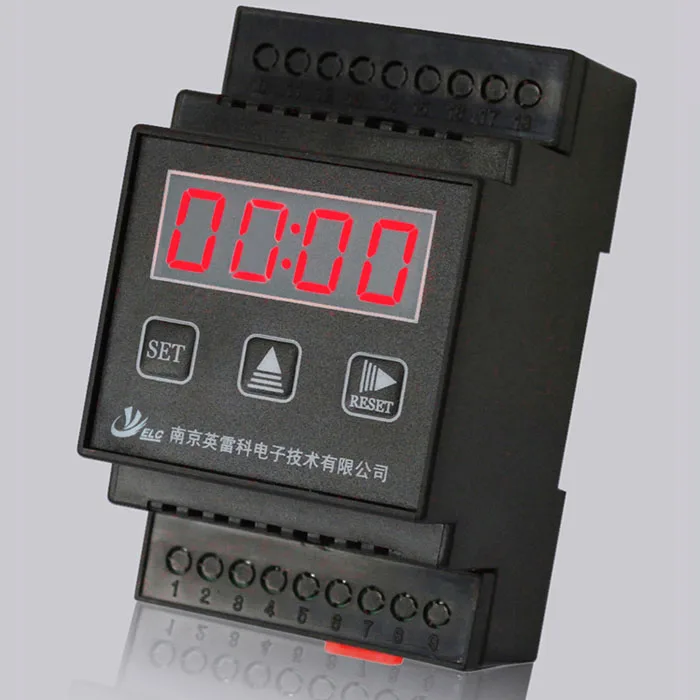 

Four-digit display timer ELR-R-HM, time range: 0-9999 hours (days), guide installation
