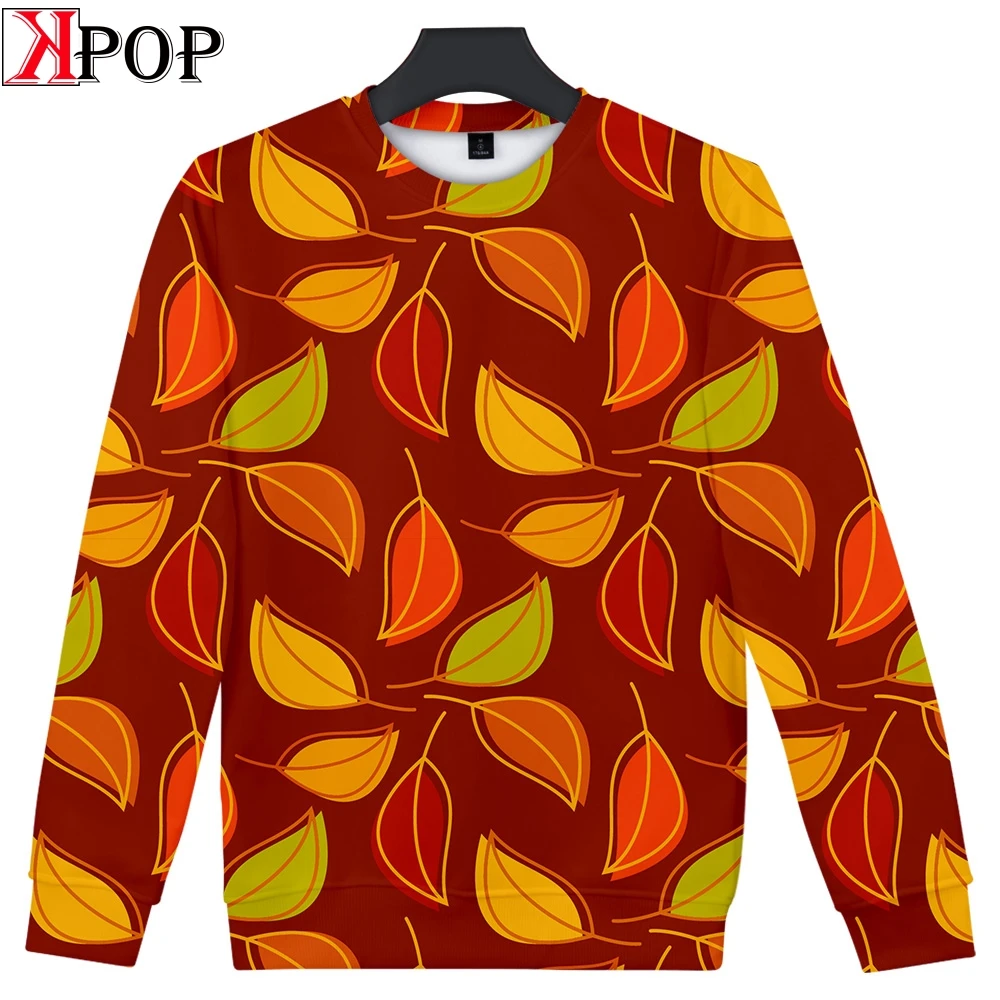 Женская и мужская одежда с 3D принтом в виде листьев дерева Повседневная крутая