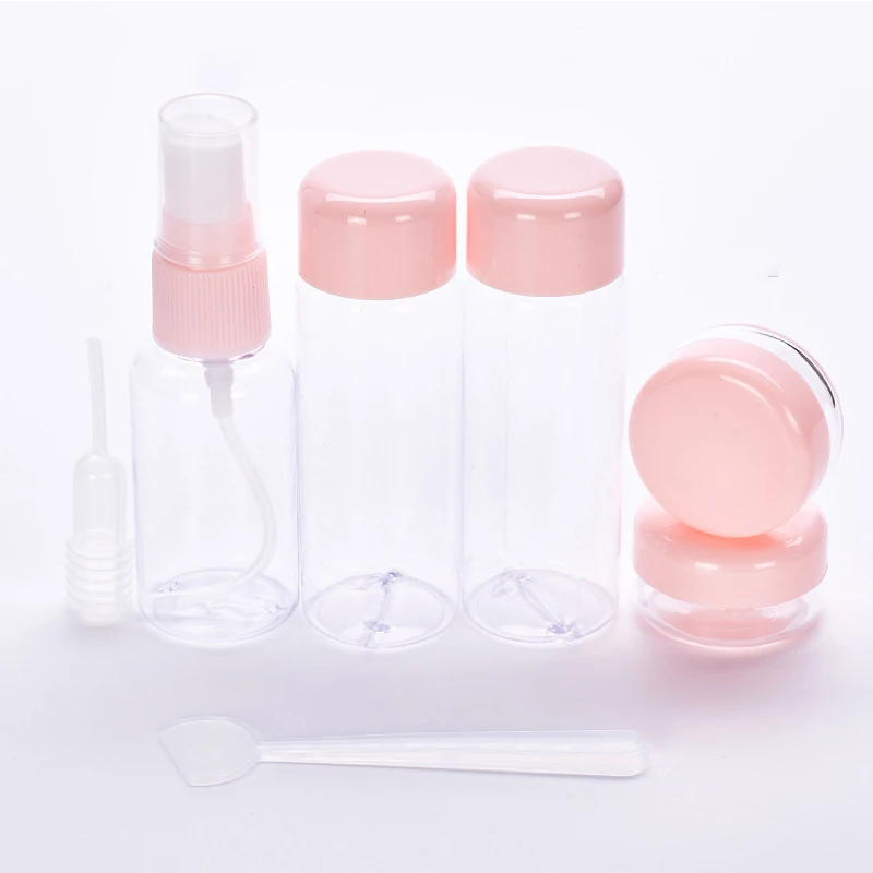 Gemeer 7pc/Set Travel Cosmetics Split Bottle Set Transparent Empty Spray Make Up Container Accessories | Багаж и сумки