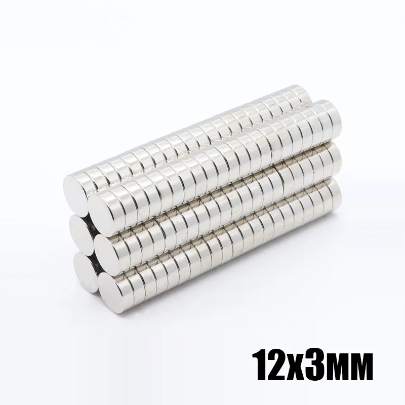 200 шт 12 мм x 3 мм супер сильные круглые Дисковые магниты 12*3 12x3 Редкоземельные неодимовые магниты N35 12 мм* 3 мм новое поступление