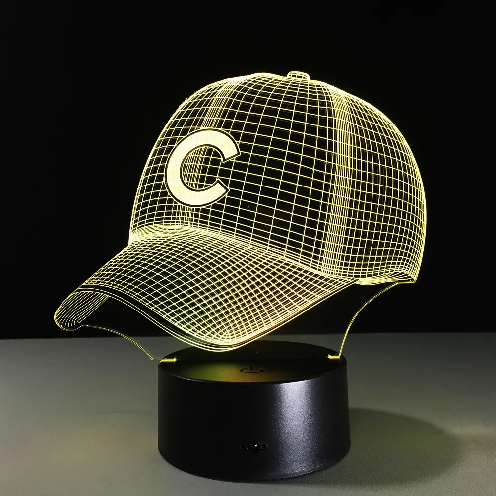 Бейсбольная командная Кепка 3D Light в стиле хип-хоп ночник светодиодный настольный