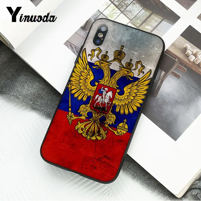 A8 Yinuoda, чехол для телефона с эмблемой флага России для iphone 11 Pro Max X XS MAX 6 6S 7 8plus 5 5S XR - Цвет: A8