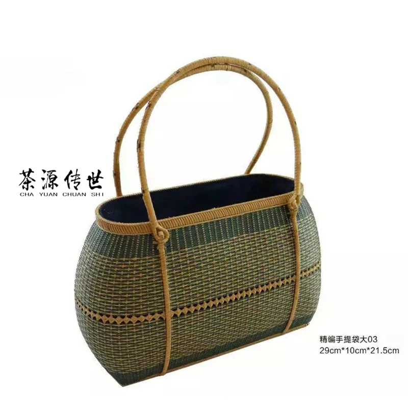 

Chayuanchuanshi Multi-functional Rattan Basket Eco-wicker Basket Portable Hand-made Women's Wicker Bags of Traditional