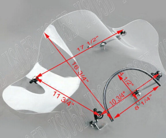 Новое ветровое стекло для мотоцикла Honda Shadow Spirit Saber Aero ACE Steed VLX 400 600 1100 DLX VTX1300 1800 Magna