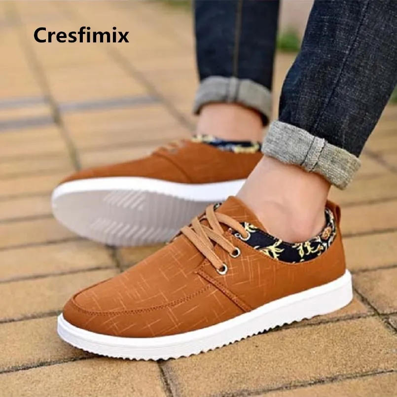 

Chaussures Masculines Male Fashion Comfortable Spring & Autumn Lace Up Brown Shoes Men Light Weight Plus Size Cloth Shoes E2691