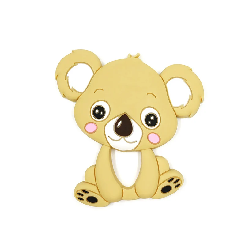 koala 1 1 шт., аниамл, силиконовый прорезыватель, игрушки, ожерелье, Аксессуары для младенцев, силикон для жевания, бусины, панда, единорог, коала, сделай сам, Детские Прорезыватели, BPA бесплатно - Цвет: koala 1