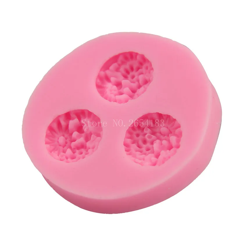 3 держателя цветок Маргаритка силиконовое мыло для помадки 3D желе конфеты