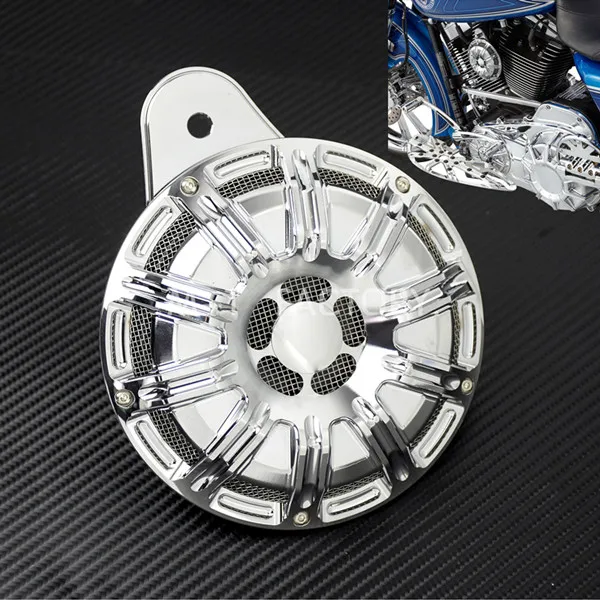 Chrome Мотоцикл с ЧПУ рог крышка комплект черный хром для Harley Touring Street Glide FLHX большой двойной Cam 91-15 16 17 для Sportster XL 07-18 - Цвет: Chrome