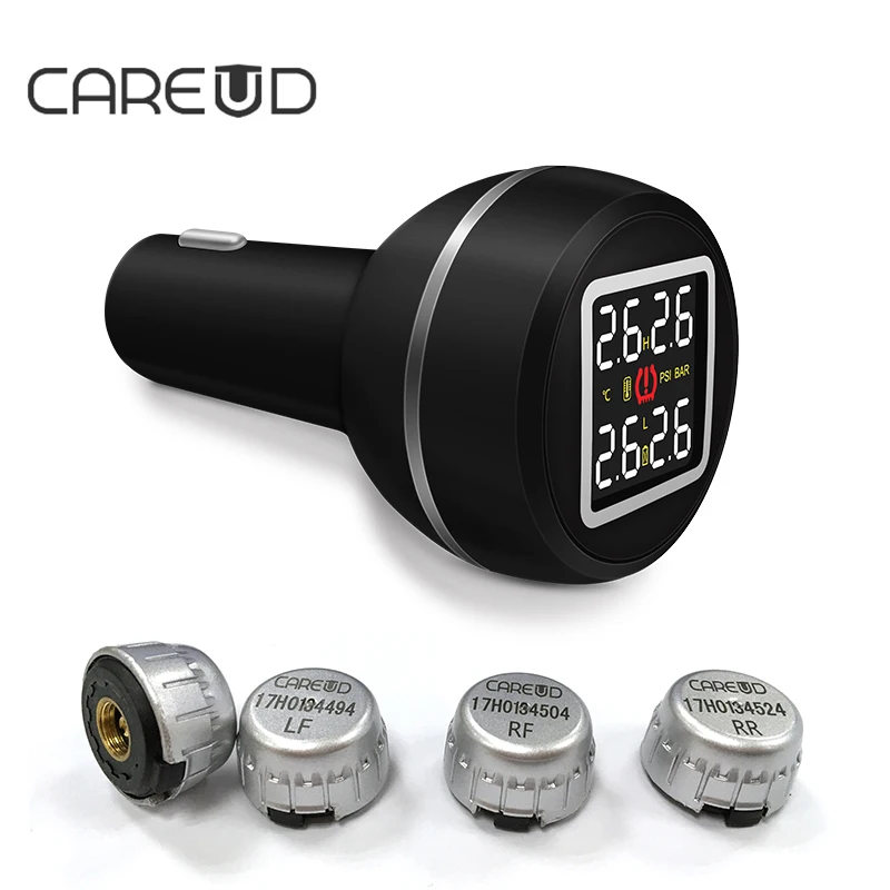 Датчик давления в шинах CAREUD TPMS Unvieral сигарета и USB зарядное устройство система
