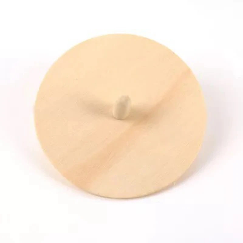 

10 pcs Unfinished Wooden Spinning Tops Toys