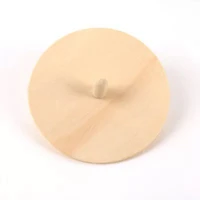 10 pcs unfinished wooden spinning tops toys