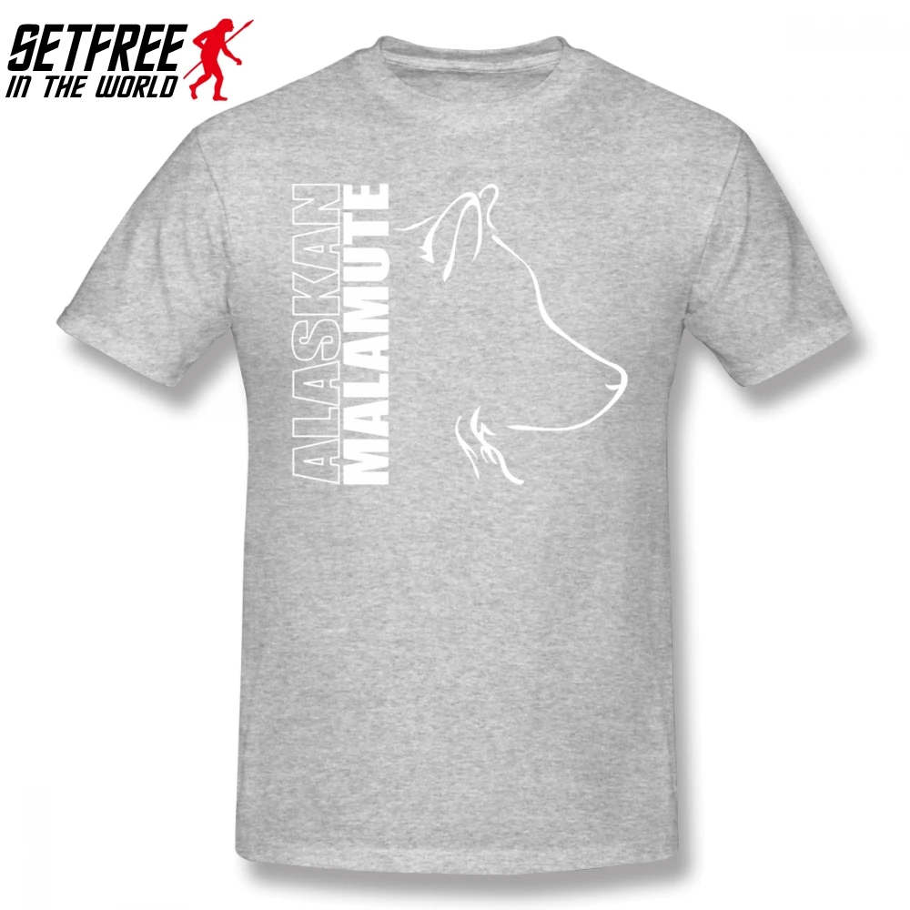 Alaskan Malamute Dog Мужская футболка хипстер Camiseta Masculina большие хлопковые футболки с