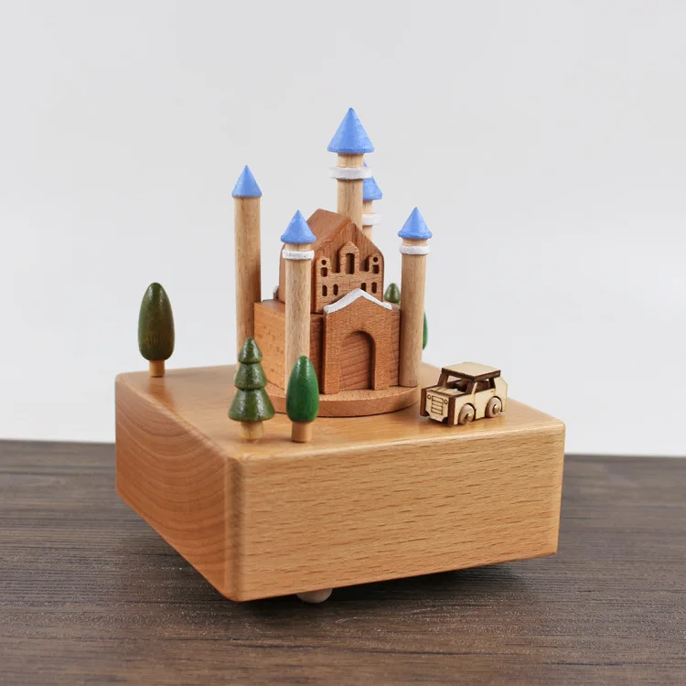 Подарок на день Святого Валентина деревянная музыкальная шкатулка|music box|wooden music