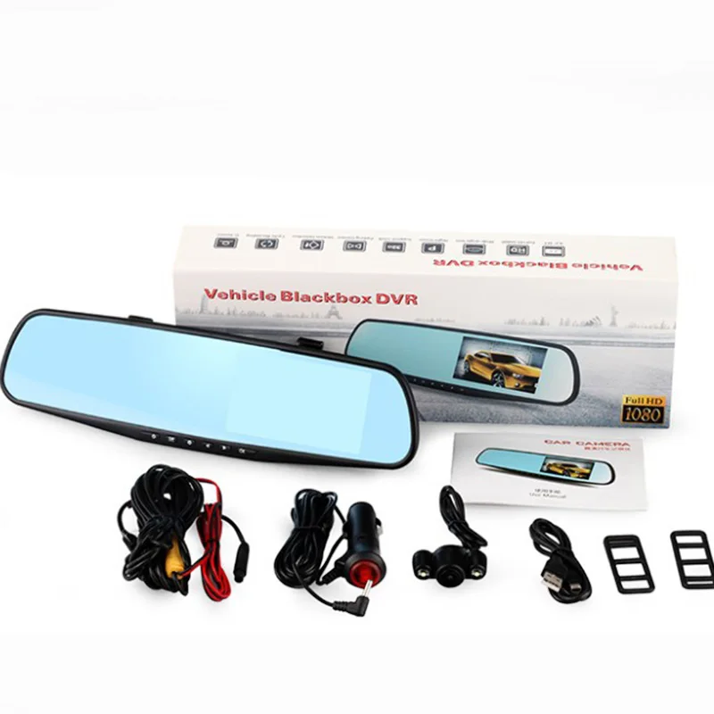1200 Мега Автомобильный видеорегистратор зеркало заднего вида цифровой двойной