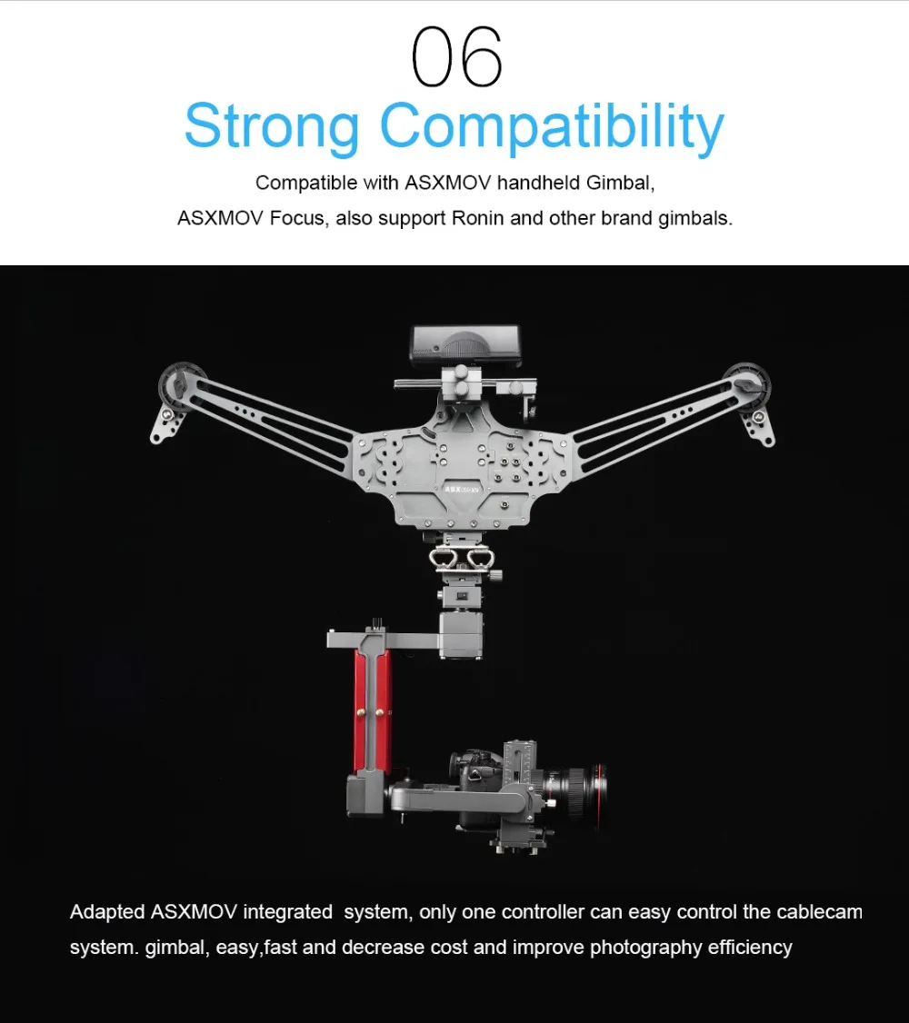 ASXMOV cablecam панорама замедленная съемка для аэровидеосъемки карданов Система