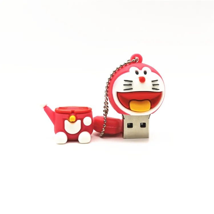 

USB Flash Drives Cartoon Pink Doraemon Cat Memory Stick Pen Drive 4GB 8GB 16GB 32GB 64GB 128GB Pendrives Usb-flash Disk Gifts