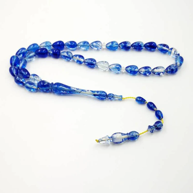 Синяя Смола Tasbih Man's tesbih Ramadan Kareem|Плетеные браслеты| |