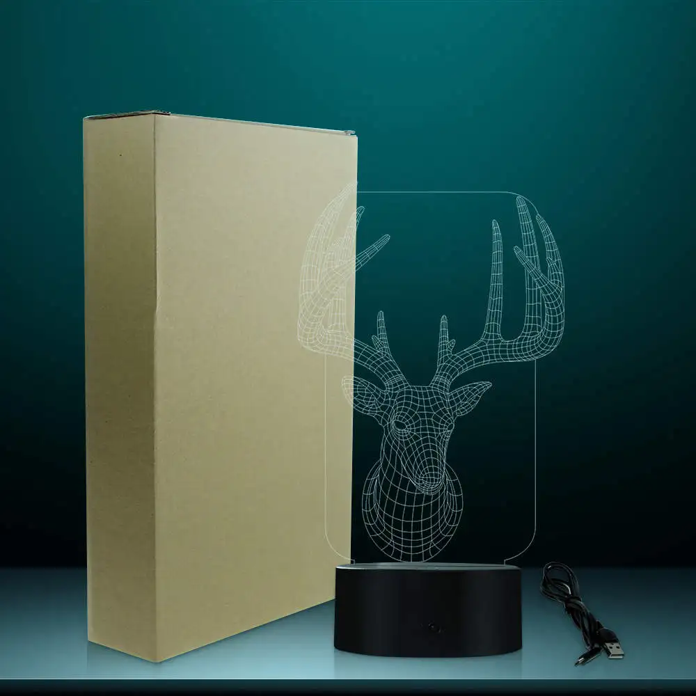 3D настольная ночник украшение на стол для дома лампа изменение цвета