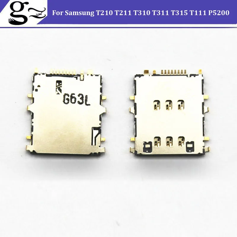 Слот для Sim карты Samsung T210 T211 T310 T311 T315 T111 P5200 5 шт.|Корпусы и рамки мобильных