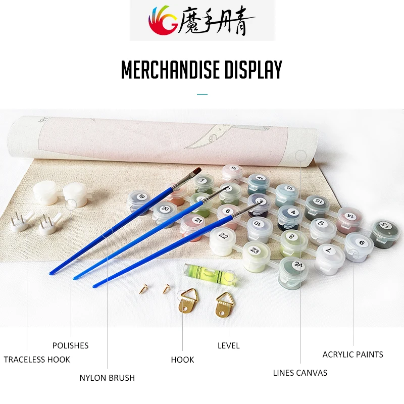 Diy картина маслом по номерам красочные Leopard Handpainted номер на холст для Гостиная Home