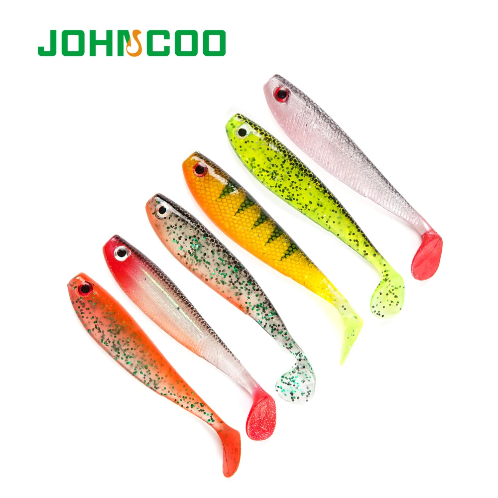 JOHNCOO 2 шт. 115 мм 12 г 2018 новейшие мягкие приманки высокое качество 6 видов цветов