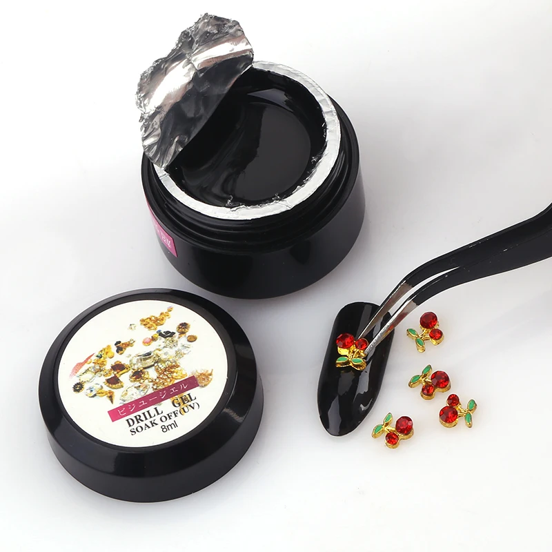 Blueness 8 мл/коробка супер липкий УФ-гель для дизайна ногтей лак Стразы Украшения