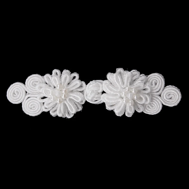 50 набор ремесло белый плетеный из бисера Стразы застежки кнопки китайская