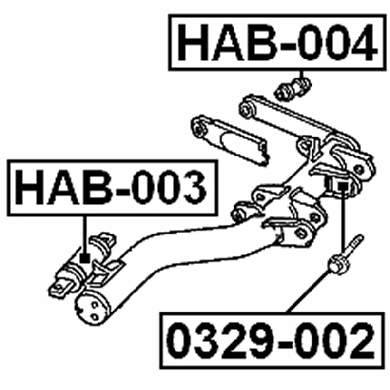 2 шт. высокое качество 52365-S6M-004 2 HAB-009 Задняя втулка для HONDA CIVIC CR-V 01-06 OEM
