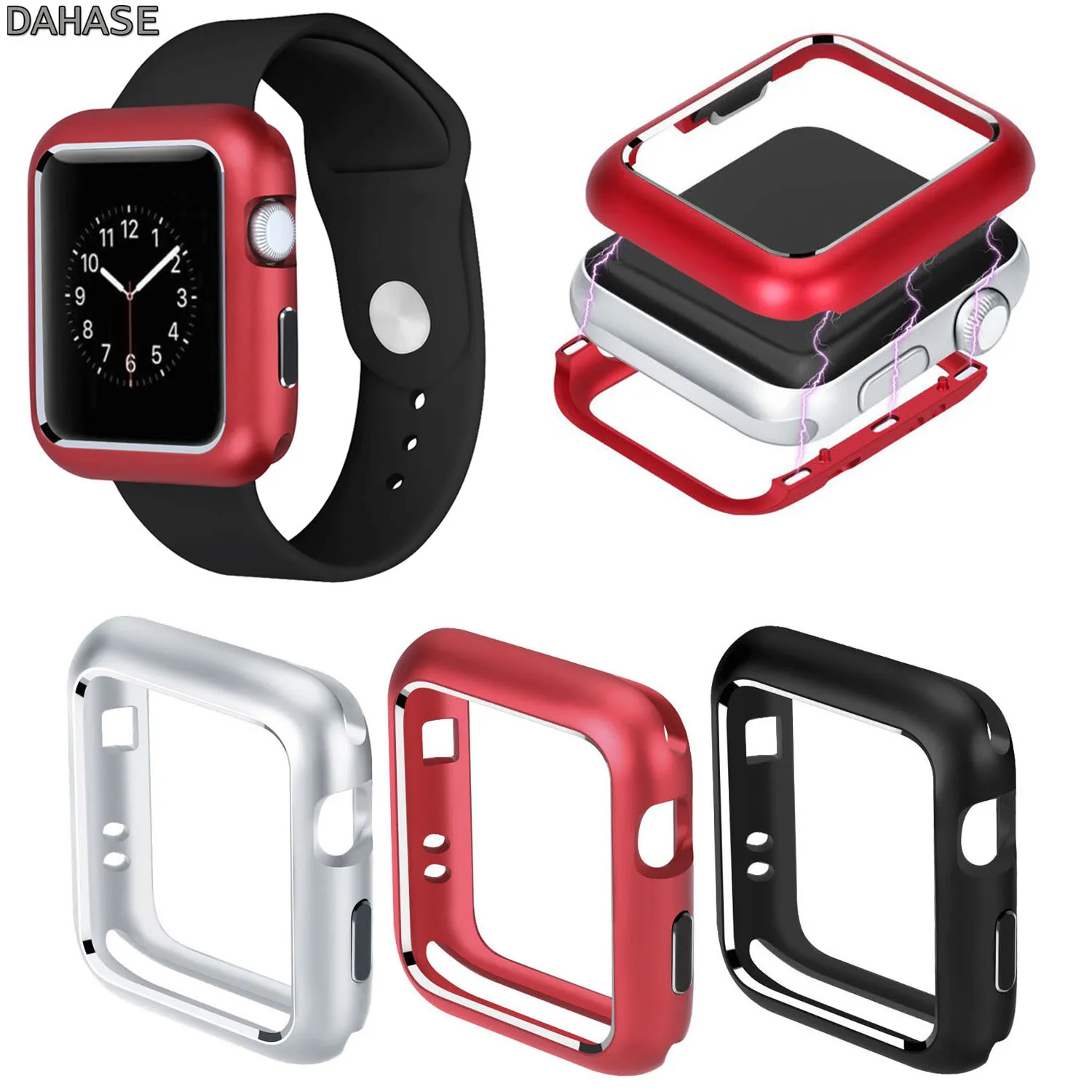 Магнитный защитный чехол с металлической рамкой для Apple Watch Series 1 2 3 4 iWatch 40 мм 44 38 42