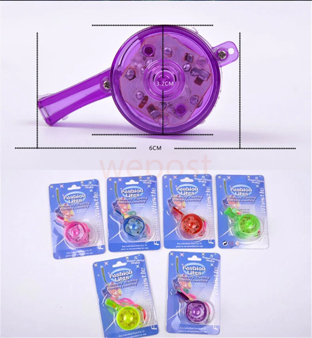 30 шт./лот забавные Яркие мигающие свистки мигание Растущая игрушка LED товары для