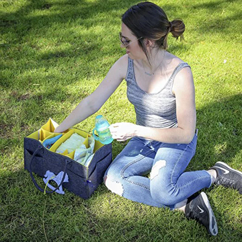 Сумка для хранения из войлочной ткани складной детский подгузник большого