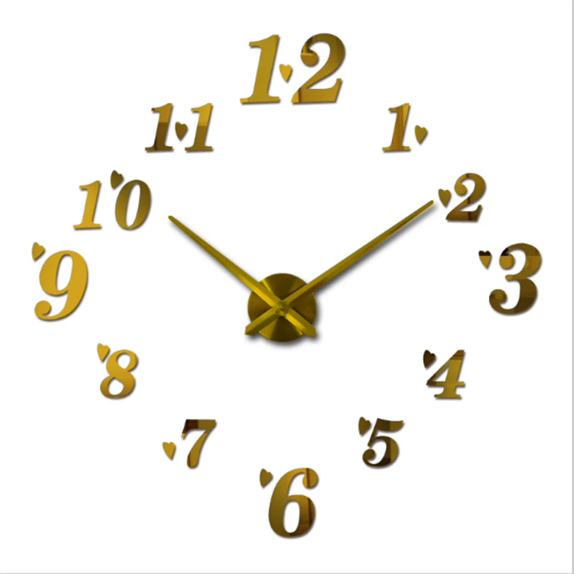 Часы зеркальные настенные кварцевые в римском стиле большие современные