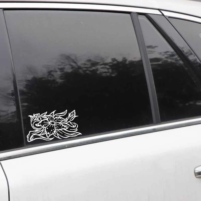 

YJZT 17.7CM*9.6CM Car Sticker Vinyl Decal Creative Design Gradually Fading Flowers Black/Silver C23-0414